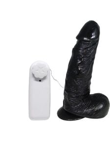 Prótese Vibrador Com Ventosa 18,2cm X 4,3 Cm Prazer E Cia 