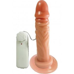 Prótese Vibrador Com Ventosa 17,0 X 3,9cm Prazer E Cia