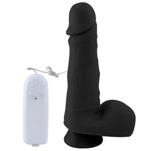 Prótese Vibrador Externo Com Escroto 18 X 4,4cm Sexy Fantasy