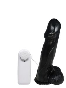 Prótese Vibrador Com Ventosa 19,3cm X 4,5 Cm Prazer E Cia 