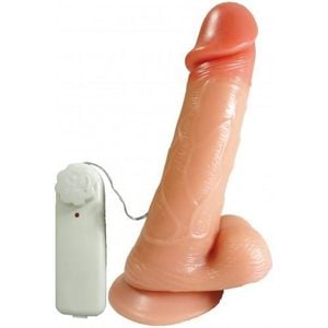 Prótese Vibrador Com Ventosa 17,4 X 4,1cm Prazer E Cia