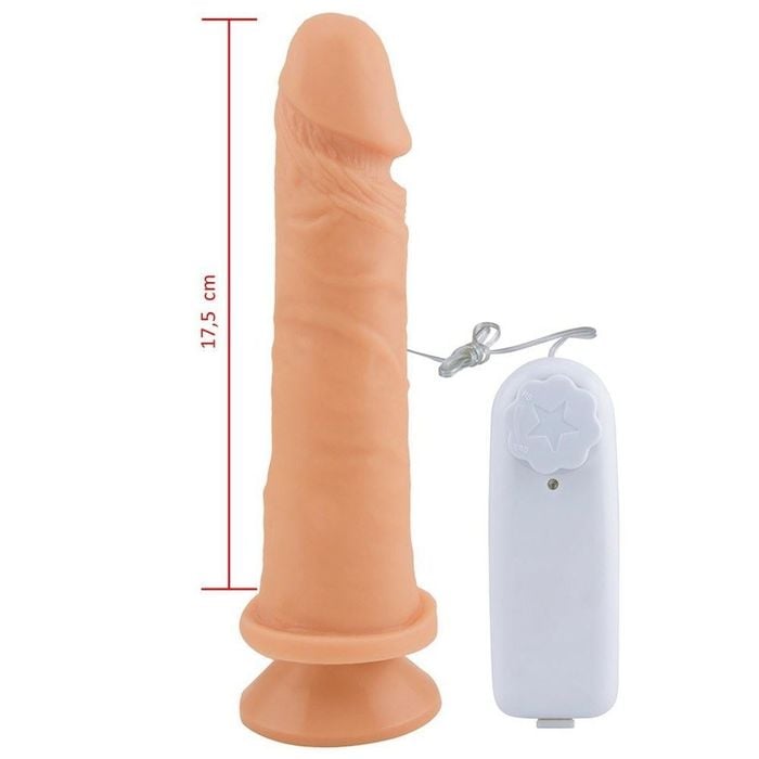 Prótese Vibrador Externo Ventosa 17,5 X 4cm Sexy Fantasy