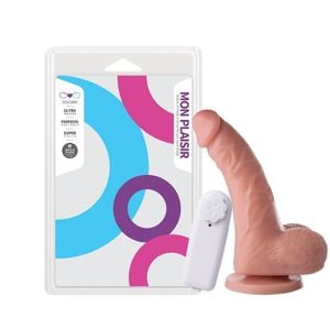 Prótese Vibrador E Ventosa 16x4cm Soulsex