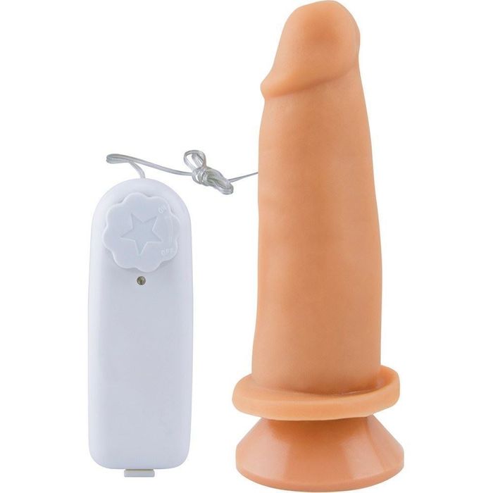 Prótese Vibrador Com Ventosa  13 X 4,2cm Sexy Fantasy