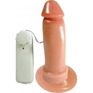 Prótese Vibrador Com Ventosa 13,2x3,9 Cm Prazer E Cia 