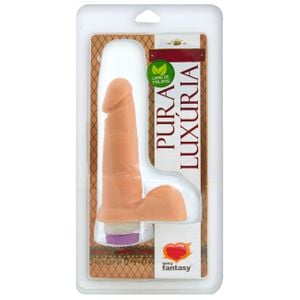 Prótese Vibrador Interno Com Escroto 16 X 3,5cm Sexy Fantasy 