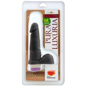 Prótese Vibrador Interno Com Escroto 16 X 3,5cm Sexy Fantasy 