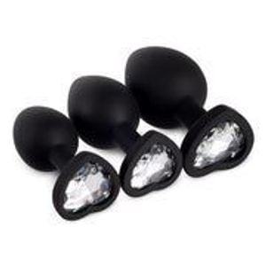 Kit Com 3 Plugs Em Silicone Com Joia 