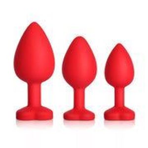 Kit Com 3 Plugs Em Silicone Com Joia 