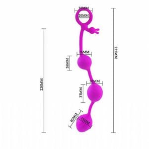 Plug Anal Esferas Em Silicone Triplo Sexy Import 