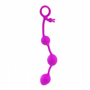 Plug Anal Esferas Em Silicone Triplo Sexy Import 