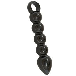 Plug Anal Com Esferas Em Metal Black Sexy Fantasy