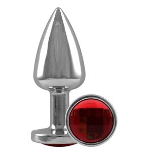 Plug Anal Com Pedra Cromado Pau Brasil