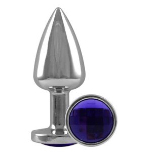 Plug Anal Com Pedra Cromado Pau Brasil