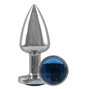 Plug Anal Com Pedra Cromado Pau Brasil