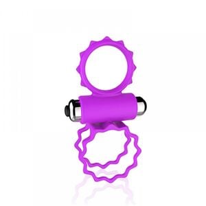 Anel Peniano Vibratório Duplo Com Cápsula Vibratória Sexy Import
