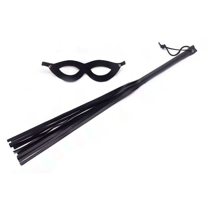 Kit Chicote 35 Cm E Máscara Tiazinha Sexy Fantasy