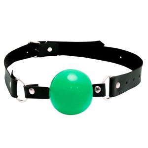 Mordaça Bola Com Tira Em Couro Dominatrixxx