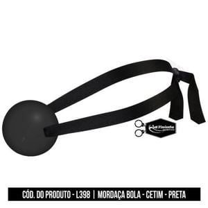 Mordaça Bola Preta Com Amarras La Pimienta