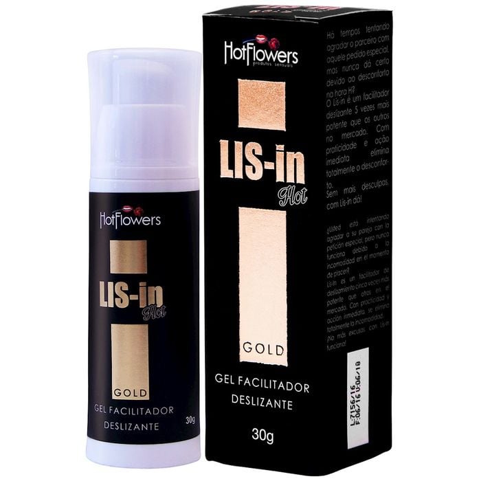 Lis-in Gold Gel Anal Facilitador 30g Hot Flowers