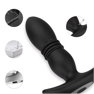 Plug Anal Com Vibrador E Vai E Vem