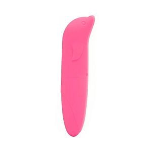 Vibrador Ponto G Aveludado Golfinho (Aveludado/Emborrachado) - 13cm