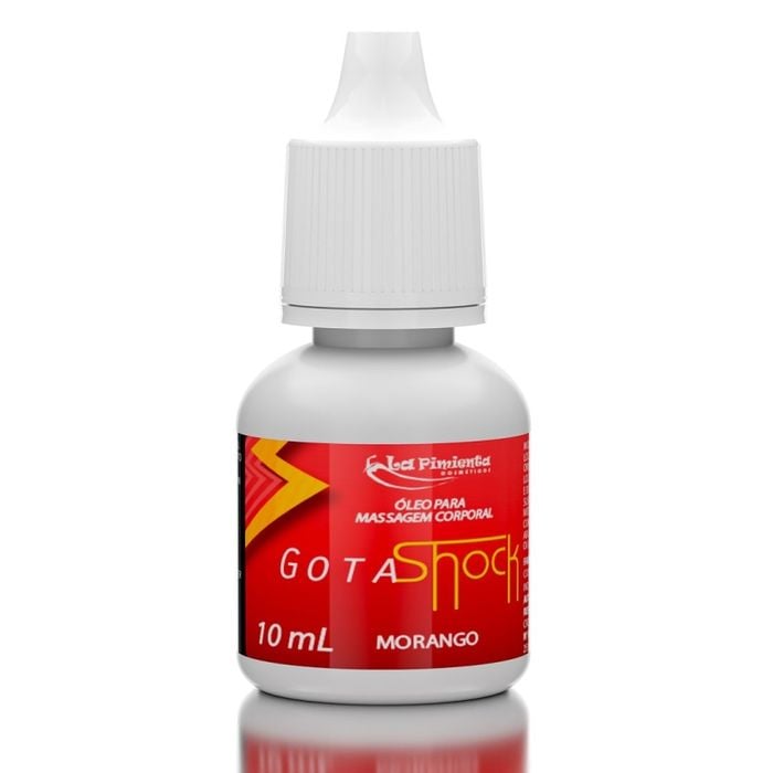 Gota Shock - Vibrador Líquido Morango 10ml0,019