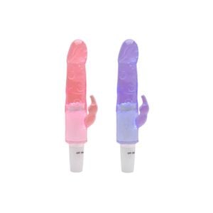 Vibrador Jelly (Silicone com Estimulador Clitoriano)