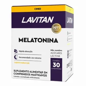 Lavitan Melatonina Maracujá e morango 30 comprimidos mastigáveis