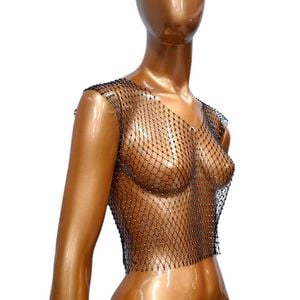 Cropped Tela Strass