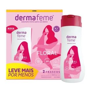 Kit Sabonete Líquido Íntimo Dermafeme Floral com 2 Unidades De 200ml