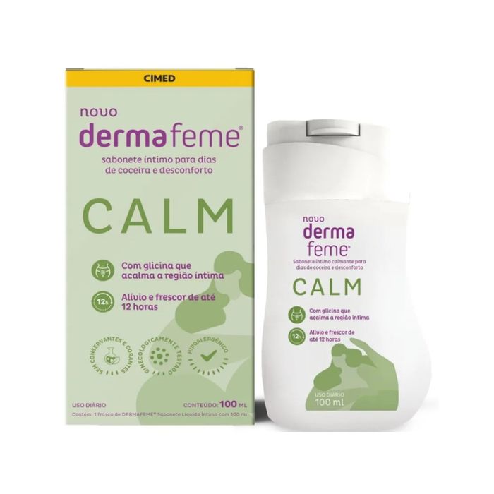Dermafeme Calm Sabonete Líquido Íntimo Ação Calmante 100ml