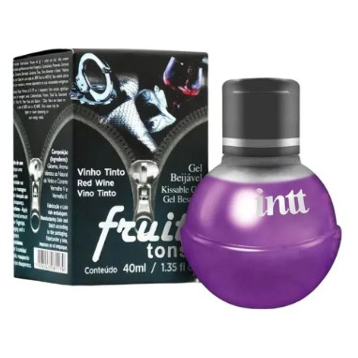 Gel Comestível Fruit Sexy 50 Tons de Prazer (Vinho Tinto) 40ml