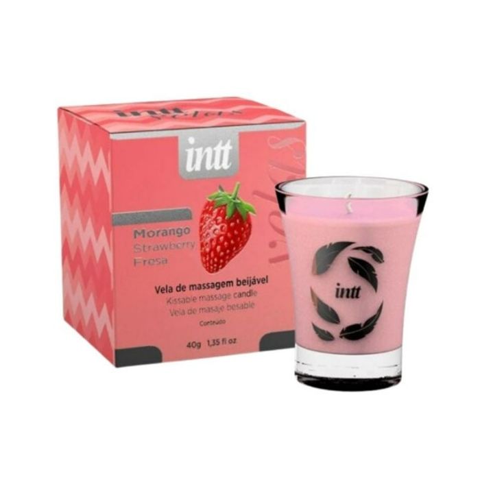 Vela Beijável Morango (Copo de Vidro) 30g