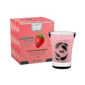 Vela Beijável Morango (Copo de Vidro) 30g