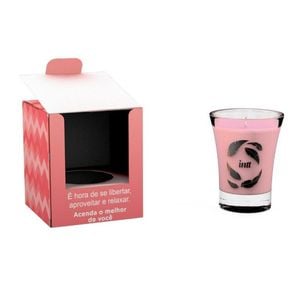 Vela Beijável Morango (Copo de Vidro) 30g