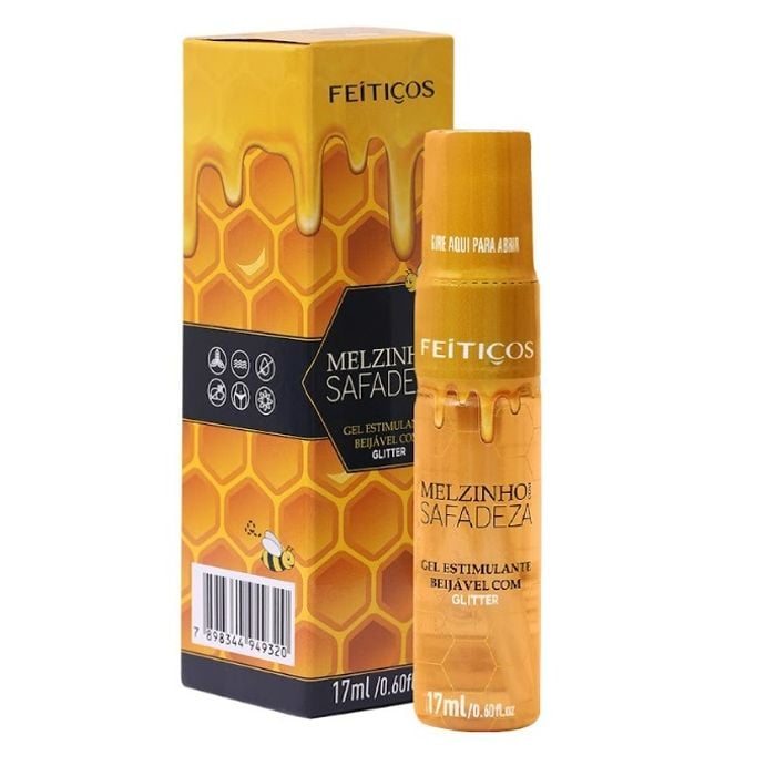 Melzinho com Safadeza - Gel Excitante Beijável Sabor Mel - 17ml