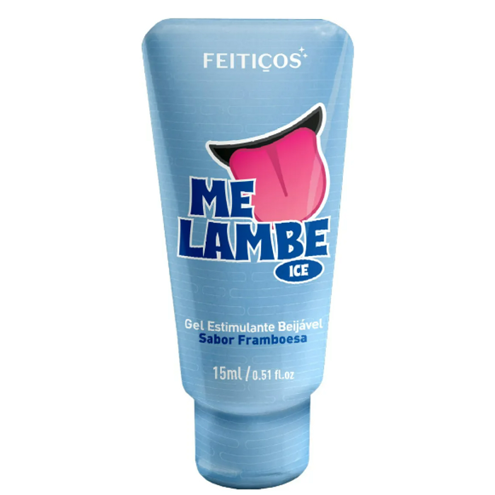 Me Lambe Ice Gel Estimulante Beijável (Sabor Framboesa) 15g