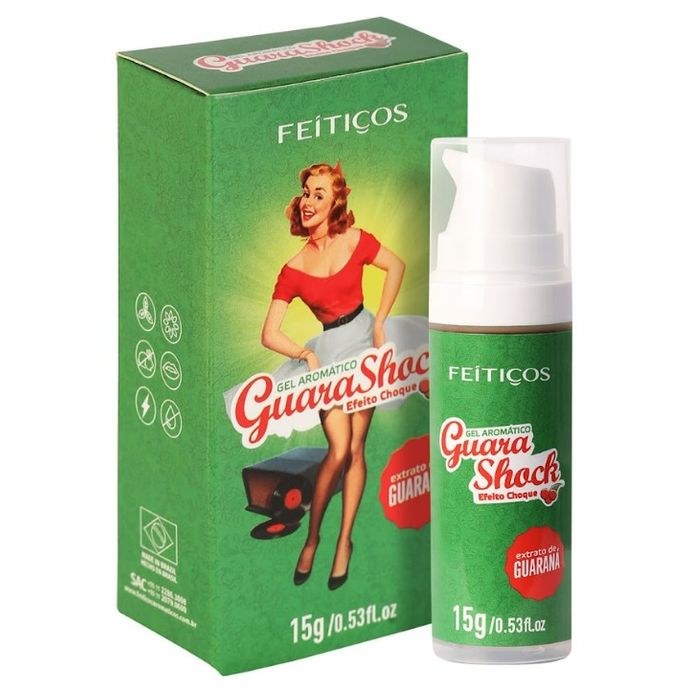 Guara Shock Vibrador Líquido em Gel (sabor guaraná) 15g