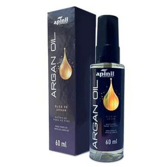Argan Oil 60ml - Reparador de Pontas, Nutrição para os Fios