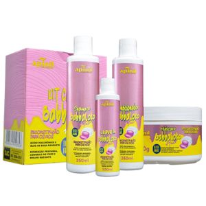 Kit Capilar Babbaloko Hair Tutti-Fruitt (Shampoo, condicionador, leave in, máscara)