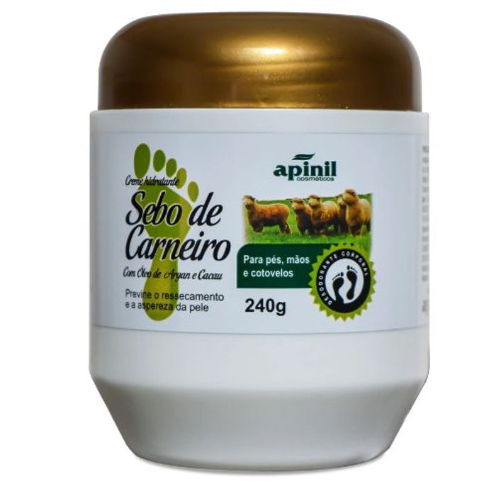 Creme para Pés e Mãos com Sebo de Carneiro e Argan 240g