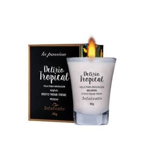 Vela Beijável  Efeito Vibrante para Massagem Delírio Tropical 40g
