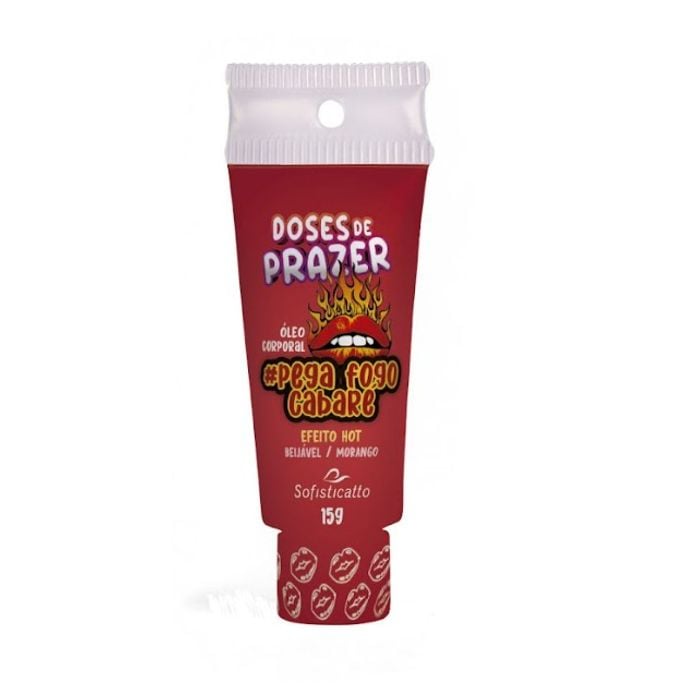 Pega Fogo Cabaré - Gel Comestível Morango Hot 15g