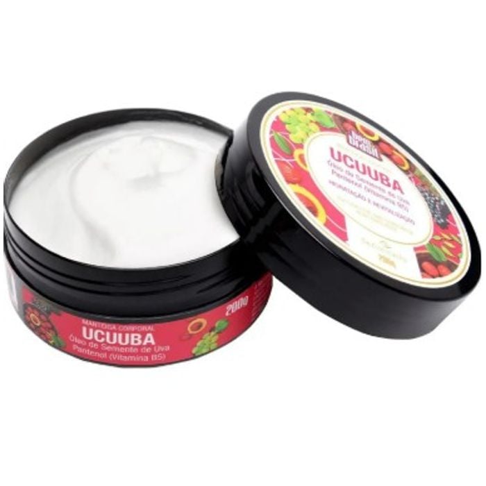 Manteiga Corporal Ucuuba + Semente de Uva + Vitamina B5 (200g Hidratante)