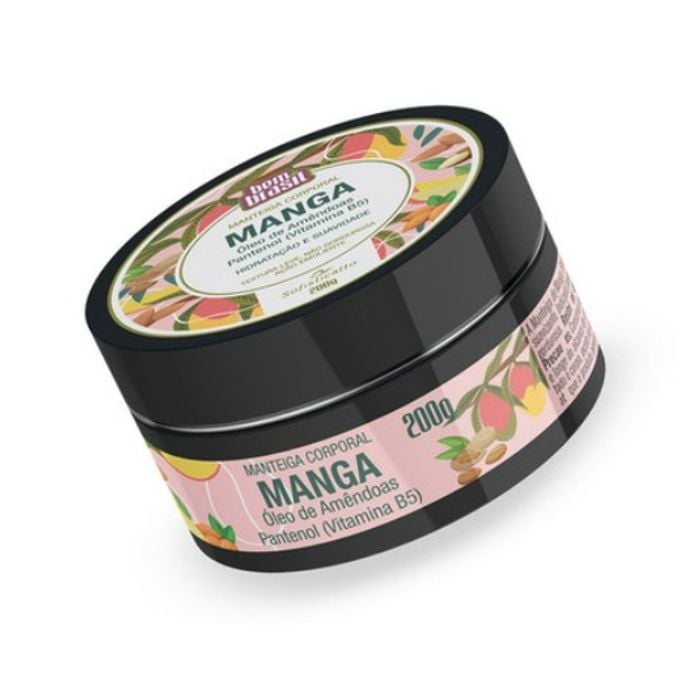 Manteiga Corporal Manga + Óleo de Amêndoas + Vitamina B5 (200g hidratante)