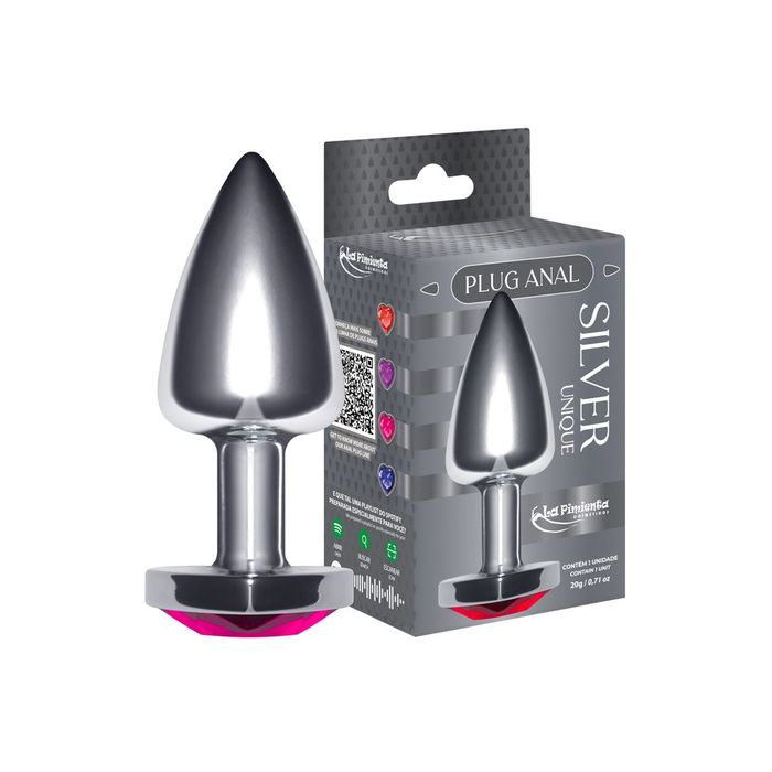 Plug Anal Unique Silver Coração