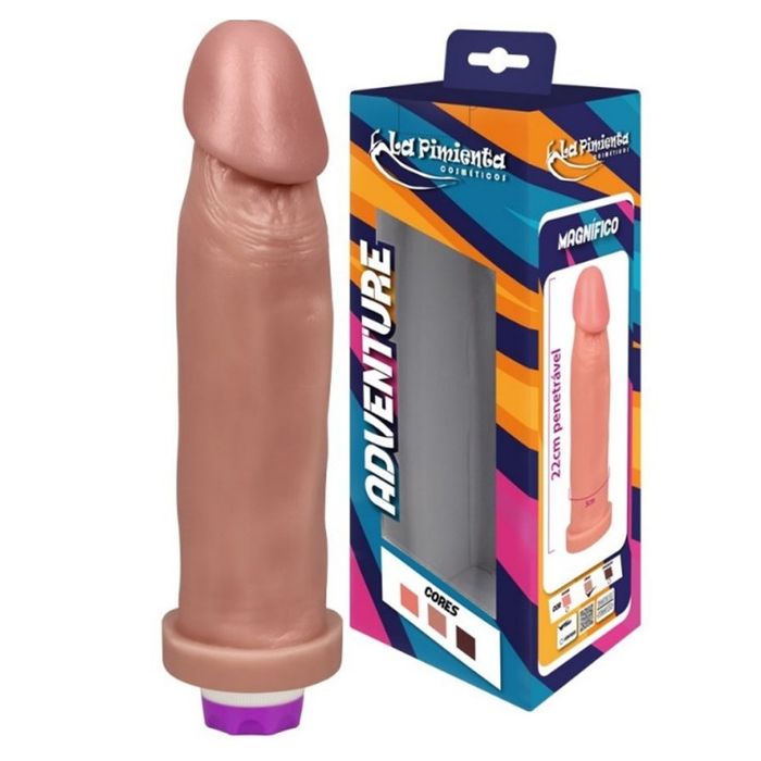Prótese 22 x 5 cm com Vibrador Interno