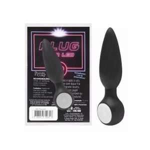 Plug Cônico com Led Pisca Pisca 10,5 x 2cm em TPE Atóxico