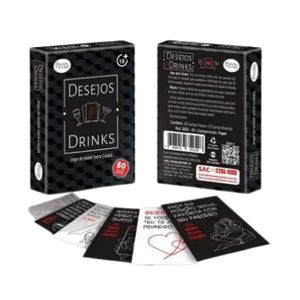 Jogo Erótico Desejos Drinks - Baralho com 50 cartas